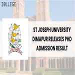 St Joseph University Dimapur Releases PhD Admission Result
